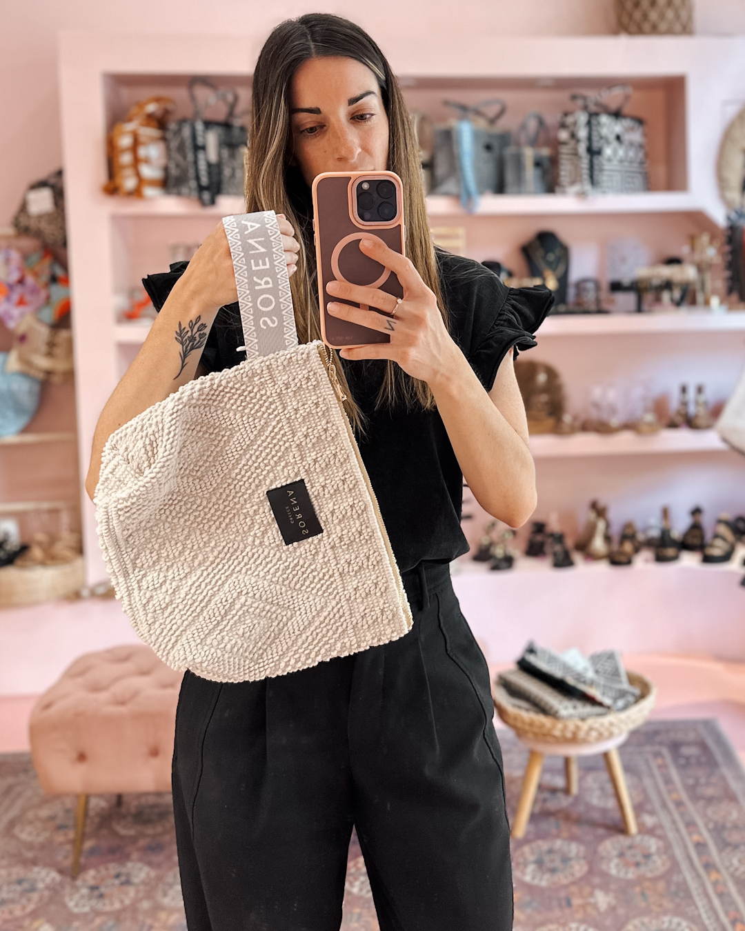 Magda clutch beige